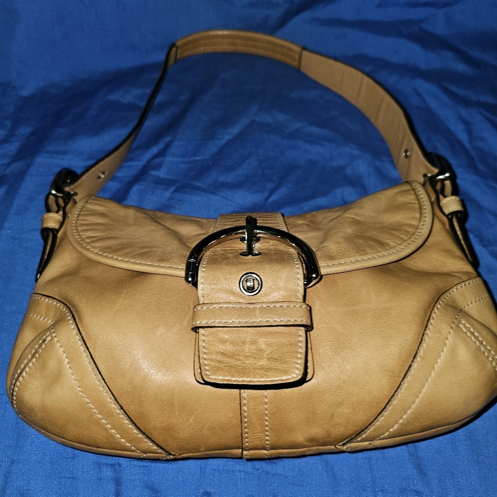 Coach 9247 British Tan Soho Buckle Leather Shoulder Bag